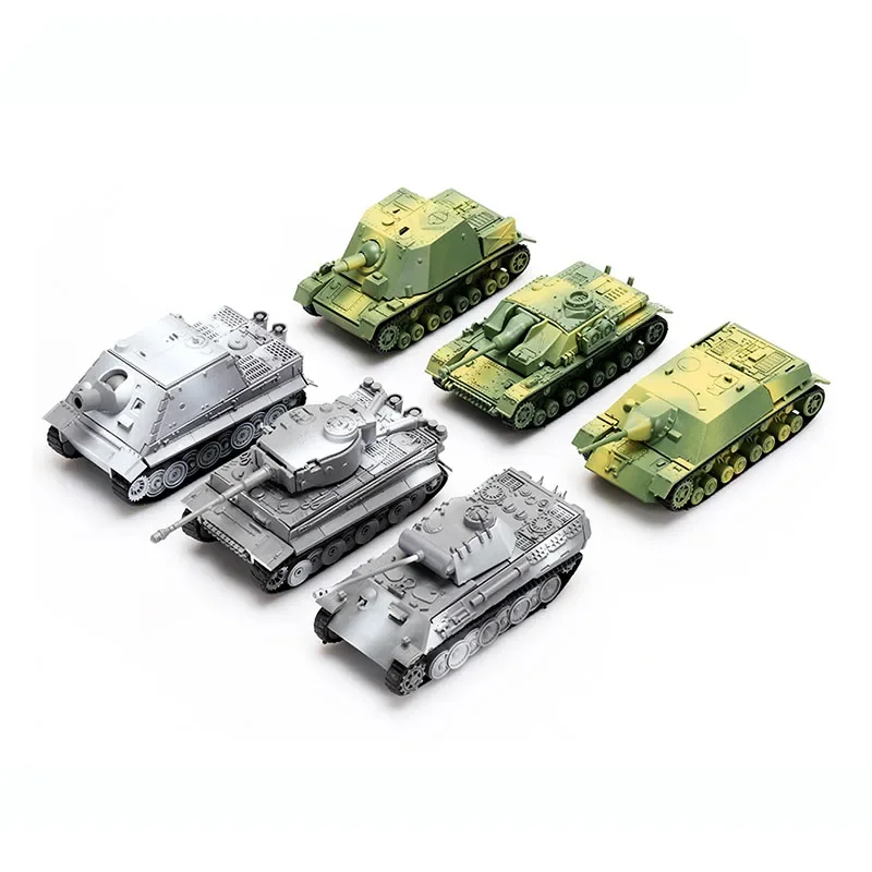 Фото Танк игрушечный сборный 4D 1:72, тигр, леопард, гризли, штурм, Вторая мировая война №1