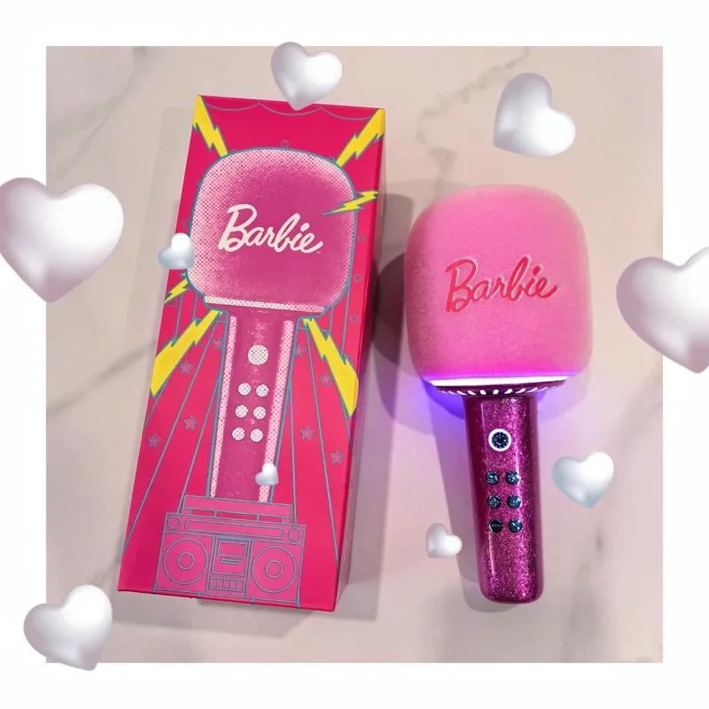 Фото Оригинальный беспроводной Bluetooth-микрофон-караоке Maoking Barbie (совместная марка), универсальная колонка, игрушка-периферия в стиле аниме Barbie, серия Dream It Do It №4