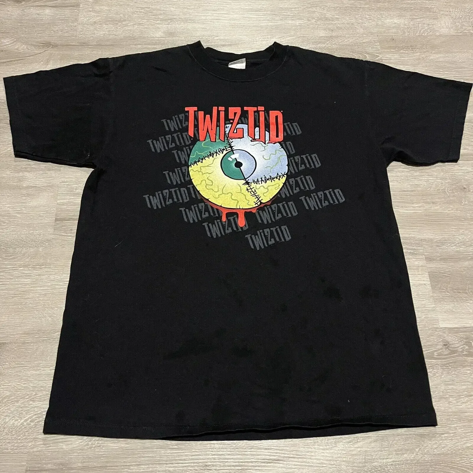 Винтажная Футболка Twiztid ICP с музыкальной группой Мужская черная красная зеленая