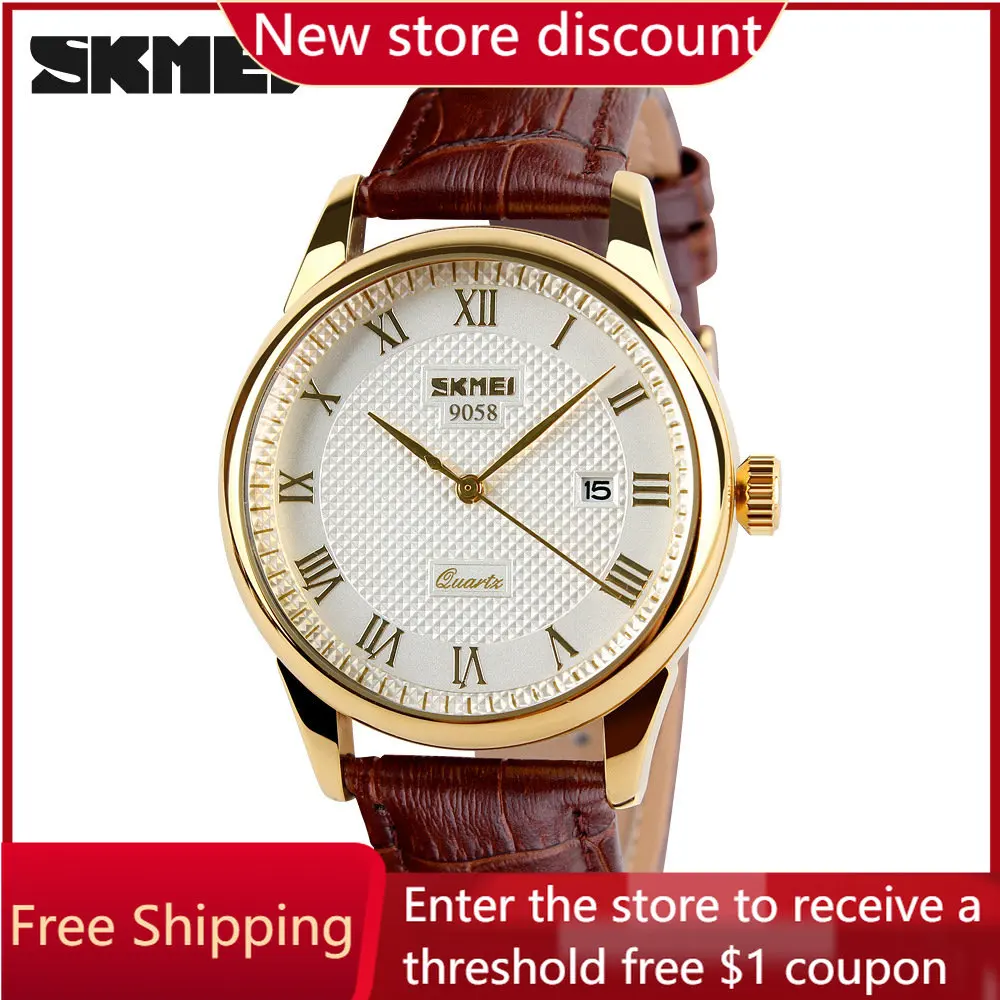 

Men's High-grade Vintage Business Quartz Leather Waterproof Couple Watch