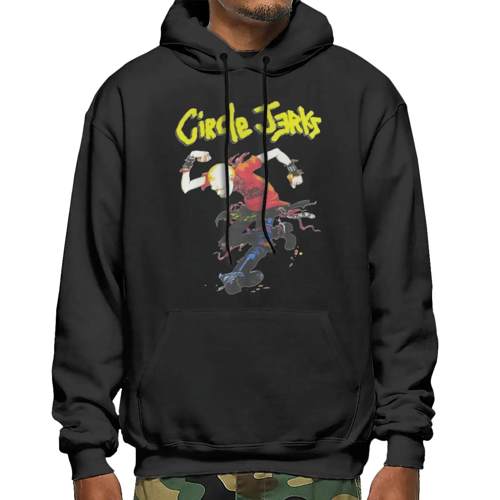 

Circle Jerks Hardcore Bad Brains Flag Hoodie Cosplay Fleece Jacket Sweatshirts For Men Men's Oversize Hoodie Hoody Clothes Men