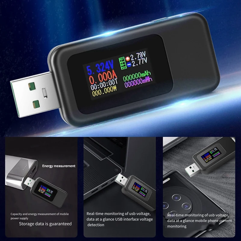 USB-тестер 10 в 1 цифровой вольтметр постоянного тока амперметр измеритель
