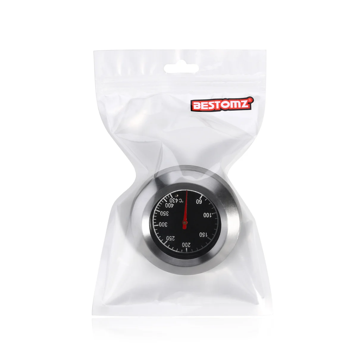 BESTOMZ 76cm Outdoor Stainless Steel BBQ Oven Thermometer Temp Gauge Oval Shaped Controller