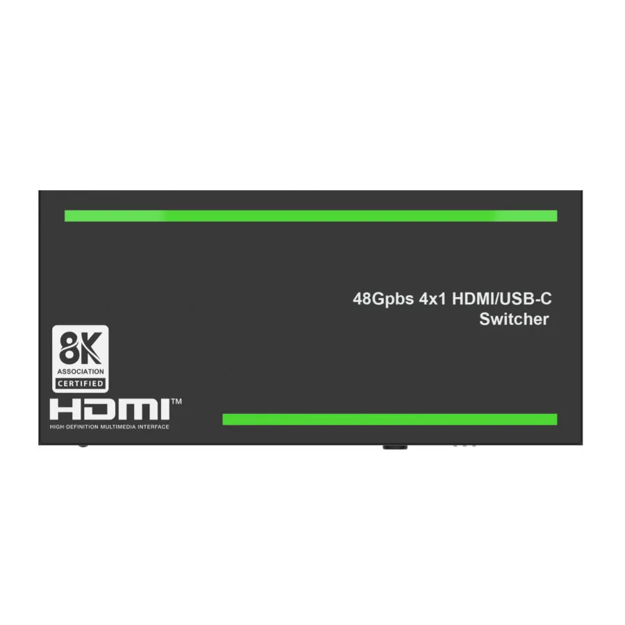 Фото 2026 8K 48 Гбит/с 4x1 HDMI/USB-C коммутатор с входом USB-C, поддержкой HDMI2.1, HDCP2.3, HDR Vision, RGB, YCbCr для PS5, HDTV, XBOX №5