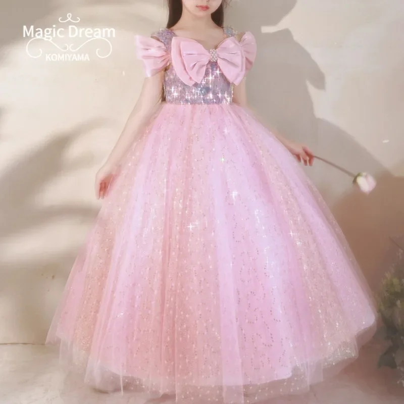 Индивидуальные платья с квадратным воротником и бантом расшитые блестками