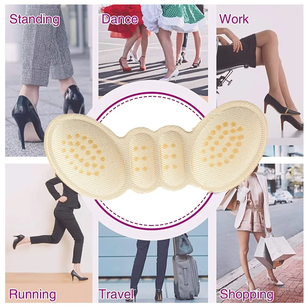 Silicone Insoles for Shoes Women High Heel Pad Adjust Size Heels Pads Liner Grips Protector Sticker Foot Care Insert Shoe Insole