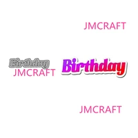 jmcraft 2022 new english common words birthday 2metal cutting dies diy scrapbook handmade paper craft metal steel template dies