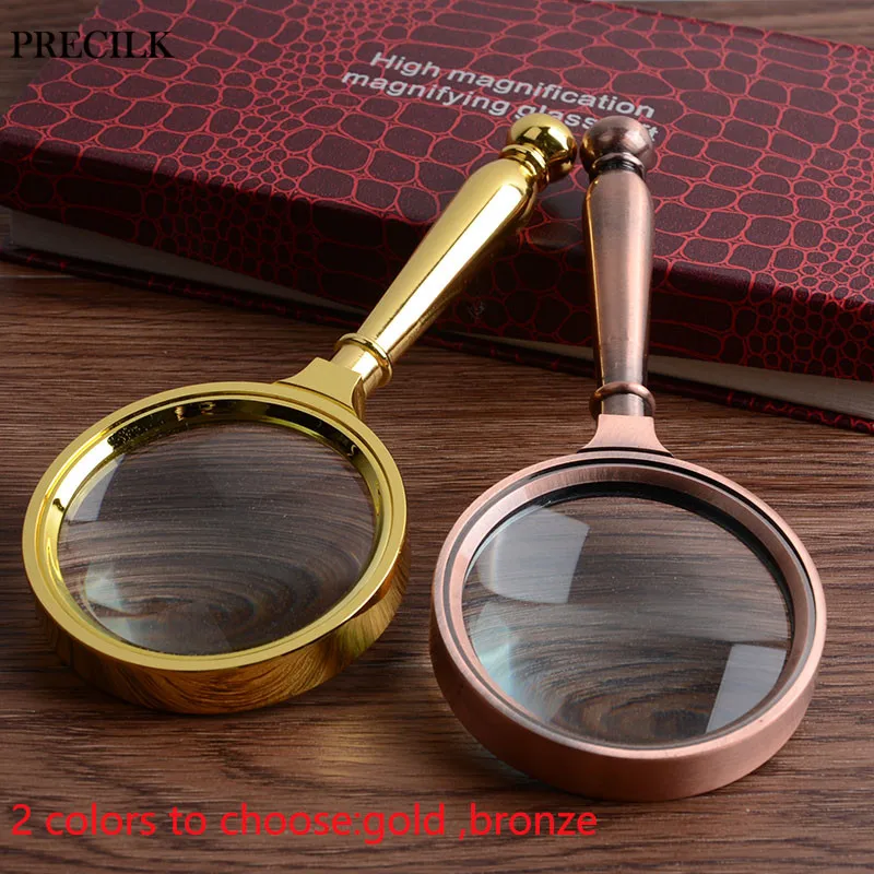 

5X Magnification Retro Pocket Metal Handheld Magnifier Loupe Magnifying Glasses Reading Phone Screen Jewelry Appraisal