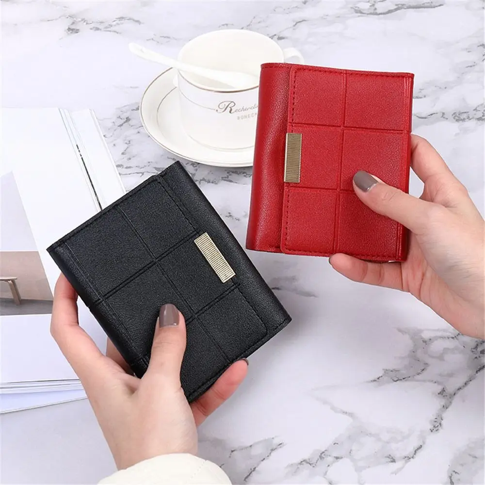 

Модный короткий портативный трехскладной держатель для карт из искусственной кожи Кошелек Кошельки для монет