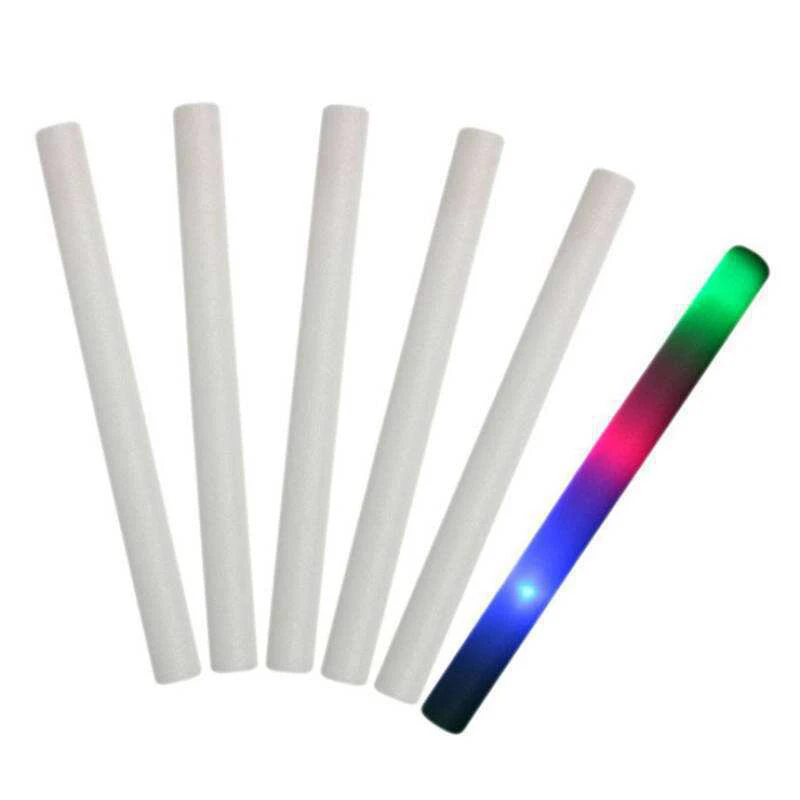 10/30/50Pcs/Lot Glow Sticks Bulk Colorful LED Foam Stick Glow Sticks Cheer Tube RGB Glow in the Dark Light for Party Concert images - 6