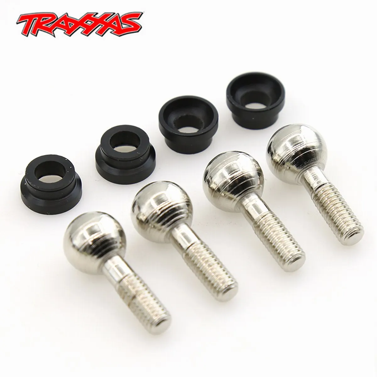 

4 Set Pivot Balls and Cap Bushings 4933 for Traxxas E-Maxx E-Revo T-Maxx Summit Revo RC Car Replacement Accessories