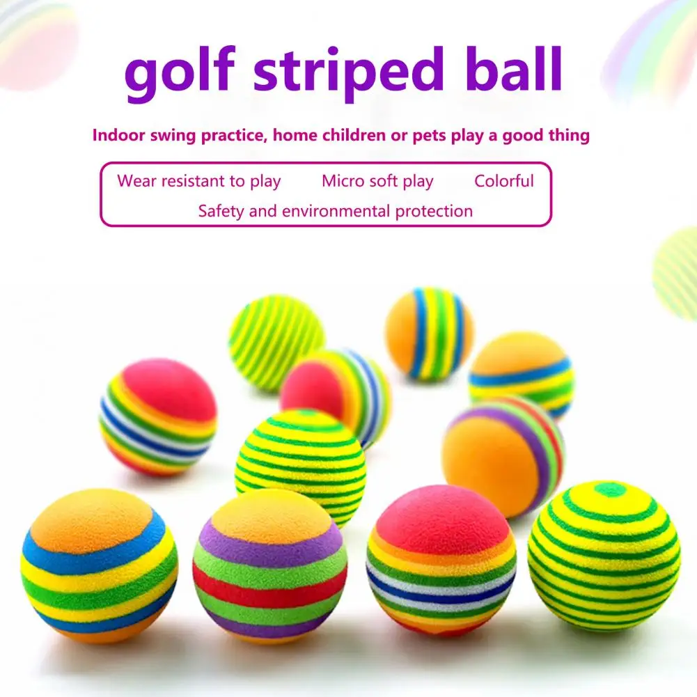 Stripe Eco-friendly Golf Foam Ball  Reliable Golf Foam Ball