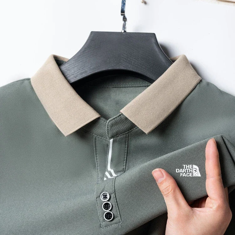 Лето 2024 Мужская модная рубашка-поло с коротким рукавом и отложным воротником