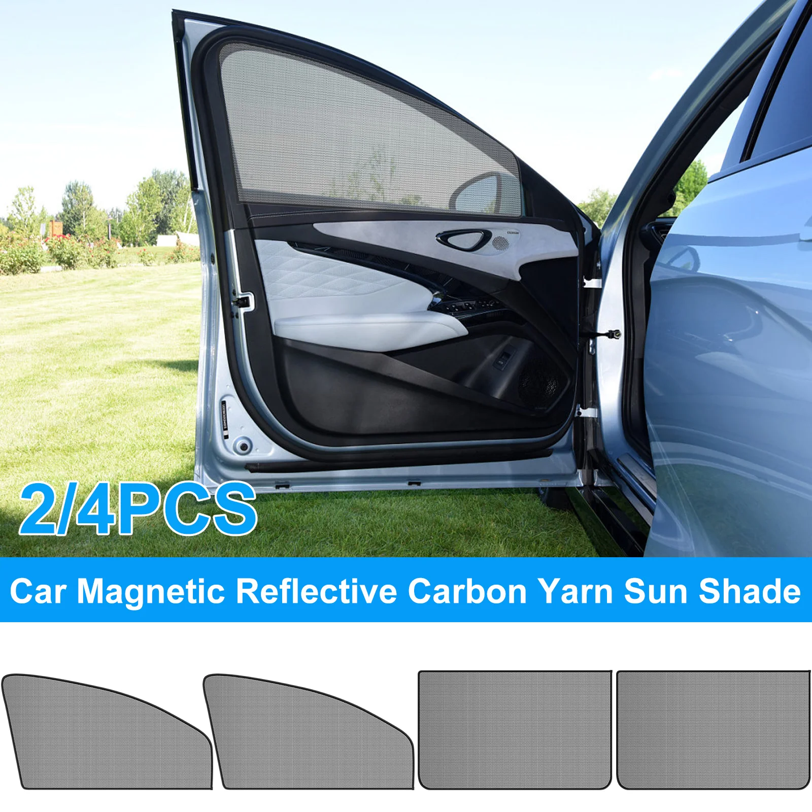 

Car Window Shade with Magnet UV Blocking Magnetic Window Cover Privacy Protect Sunshade Curtain for Baby Sleeping Car Curtain