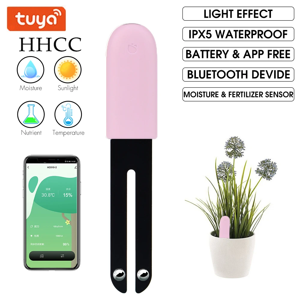 

2022 NEW Tuya Flower Monitor HHCC Global Version Flora Garden Care Plant Grass Soil Water Fertility Smart Tester Sensor Detector