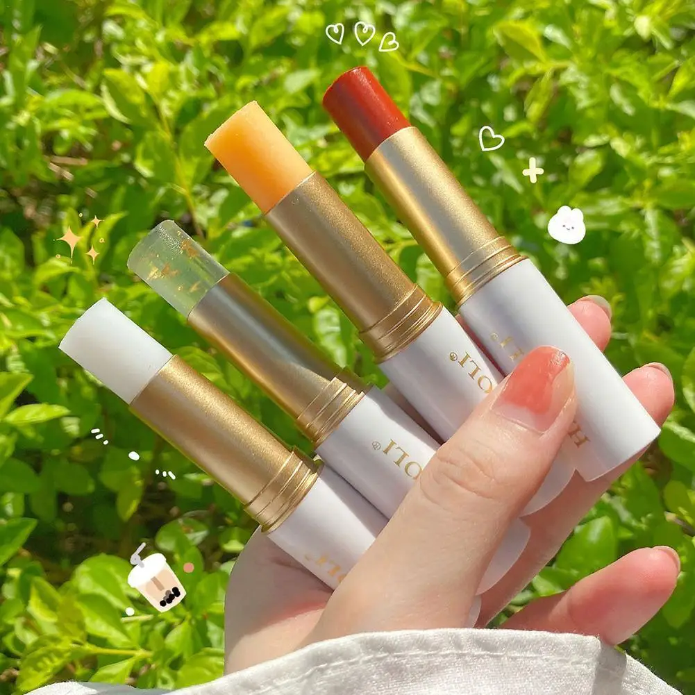 

Lip Balm Color Changing Moisturizing Gold Foil Lip Lipsticks Gloss Carrot Primer Natural Glaze Makeup Lasting Cometics Whol U5J3