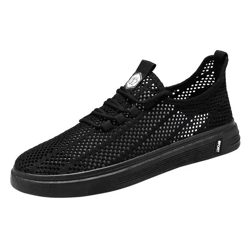 

2022 New Shoes Men's Summer Thin Mesh Shoes Breathable Deodorant Hollow Sports Leisure All-match Mesh Tide Shoes Walking Shoes