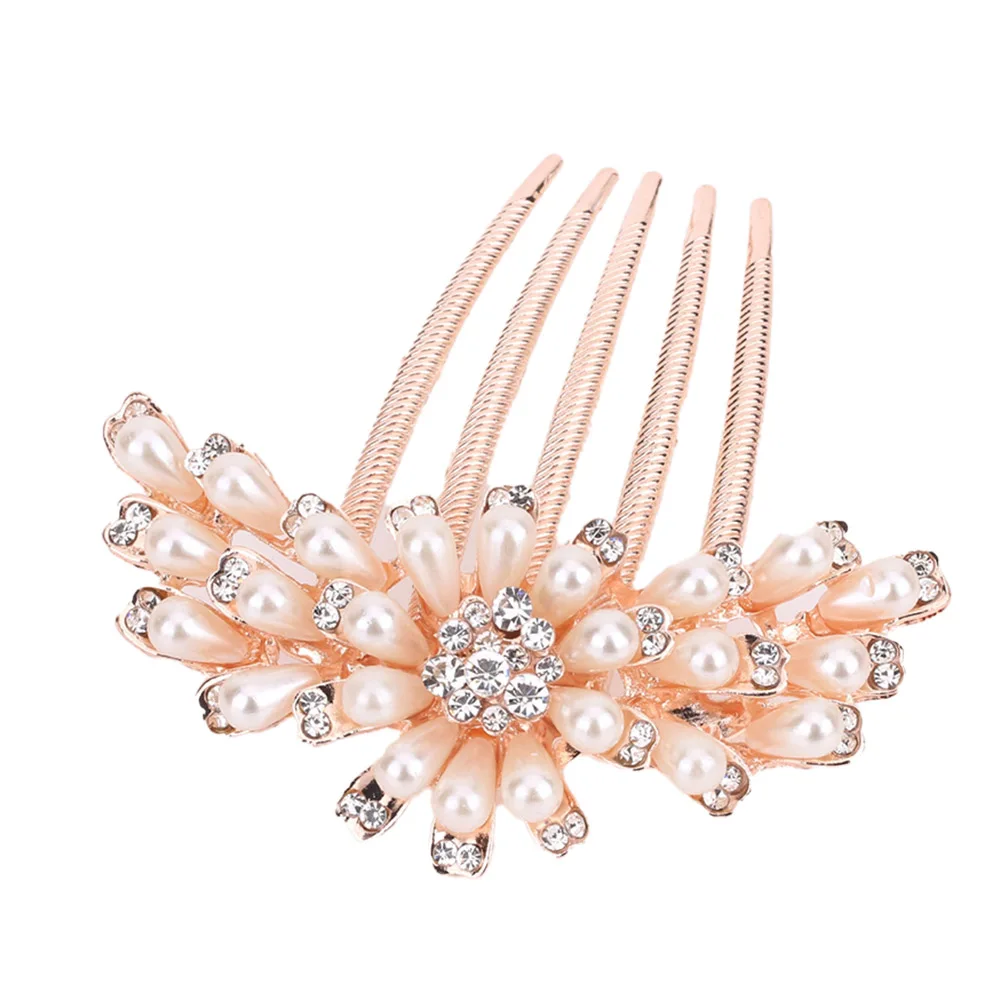 Подсолнухая Расческа с пятью зубцами стразы аксессуары для волос свадебный