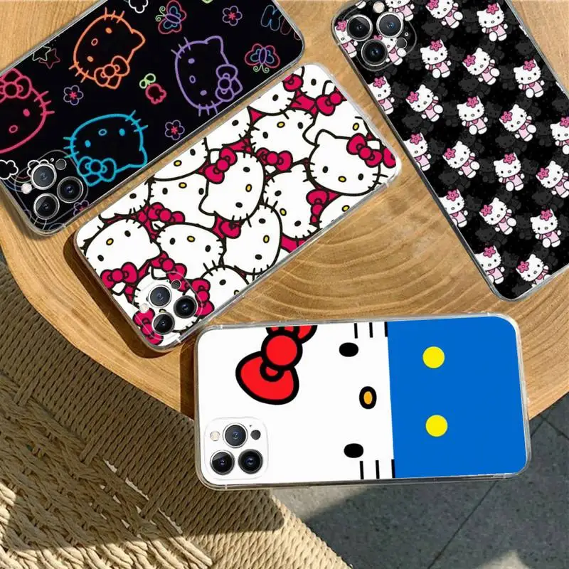 

BANDAI Hello Kitty Cute Cartoon Phone Case for iPhone 11 12 13 mini pro XS MAX 8 7 6 6S Plus X 5S SE 2020 XR case