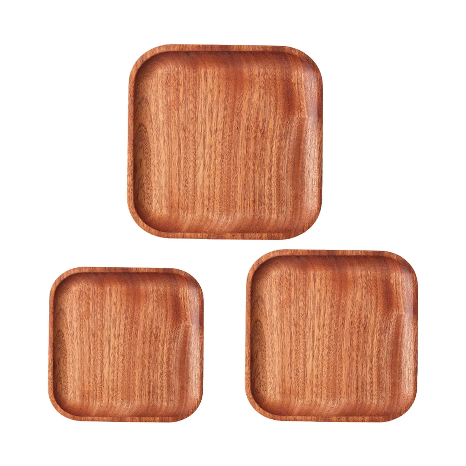 Деревянный сервировочный поднос Квадратный деревянный для еды фруктовых
