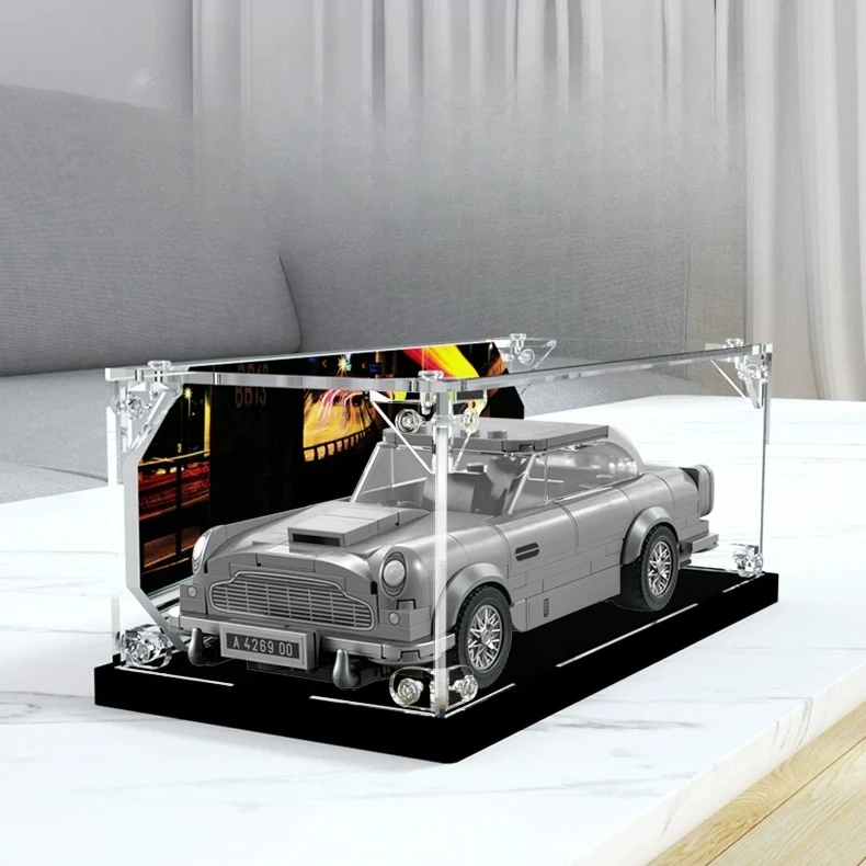 Фото Акриловый демонстрационный бокс для модели гоночного автомобиля LEGO 76911 007 Aston Martin, коробка для хранения и демонстрации №4