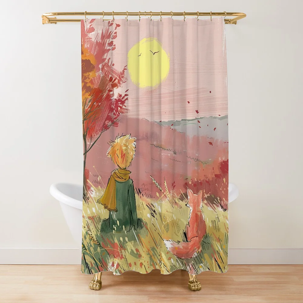 Princekin Занавеска Для Душа Водонепроницаемая Складная Современная Полосатая