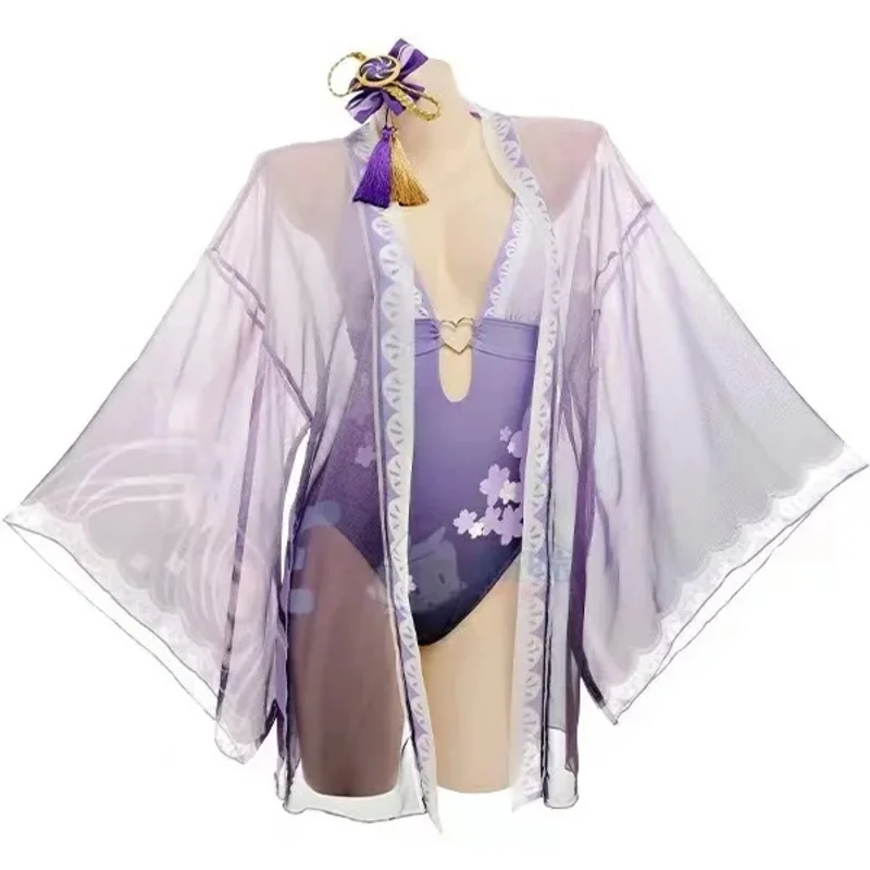 Игровой костюм для косплея Genshin Impact купальник Ms Hina Beelzebul Raiden Shogun HuTao