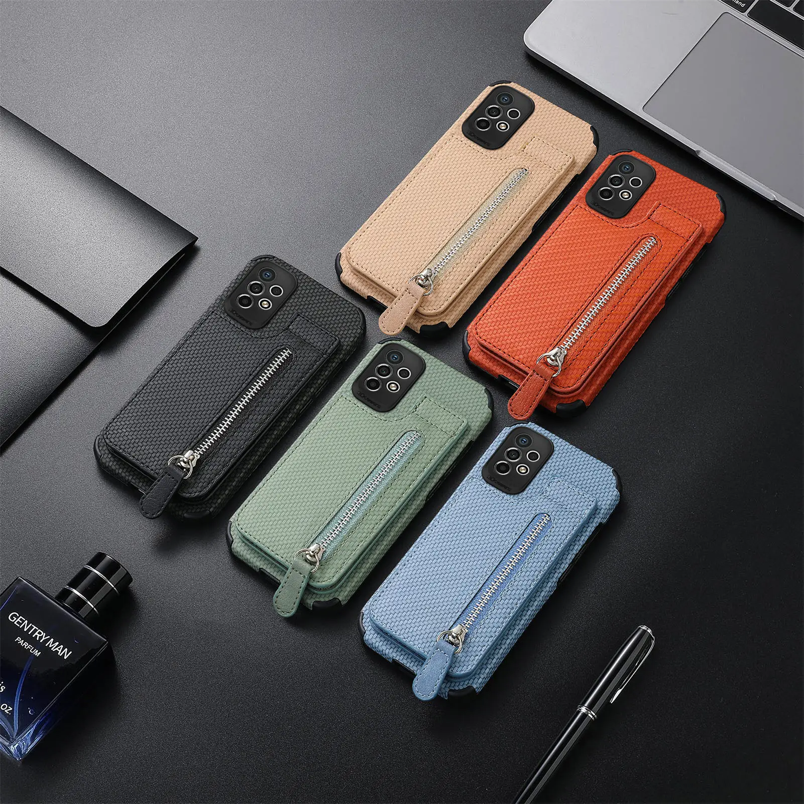 

Кожаный чехол-кошелек на молнии для Samsung A53 A33 A23 A73 A52S A72 A12 S22 Ultra S21 S20 M53