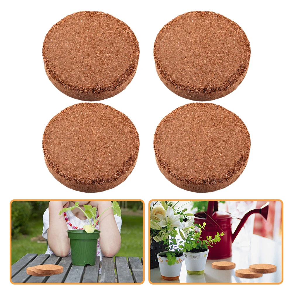 

4pcs Planting Soil Block Plant Flower Planting Soil Block Gardening Supplies