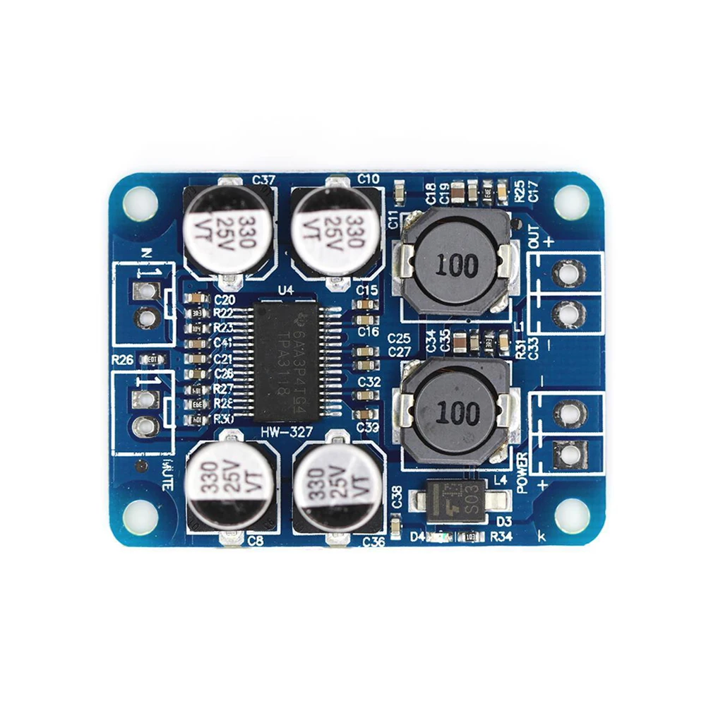 

1pcs TPA3118 PBTL mono digital amplifier board 1X60W 12V 24V POWER AMP