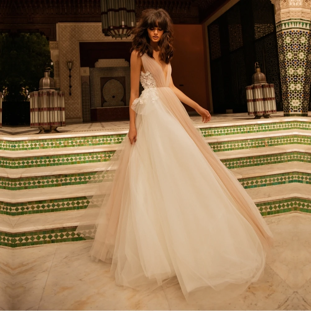 

Qcenkeren Wedding Dresses Straps Neckline Women Bridal Gowns United Arab Emirates vestido blanco mujer فستان نسائي للعيد