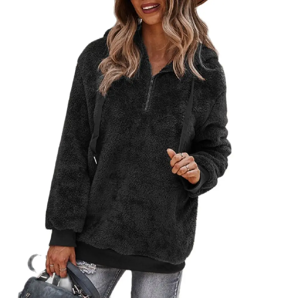 

Новинка 2022, стильная женская модная меховая куртка высокого качества, зимний теплый свободный Однотонный свитер, повседневный