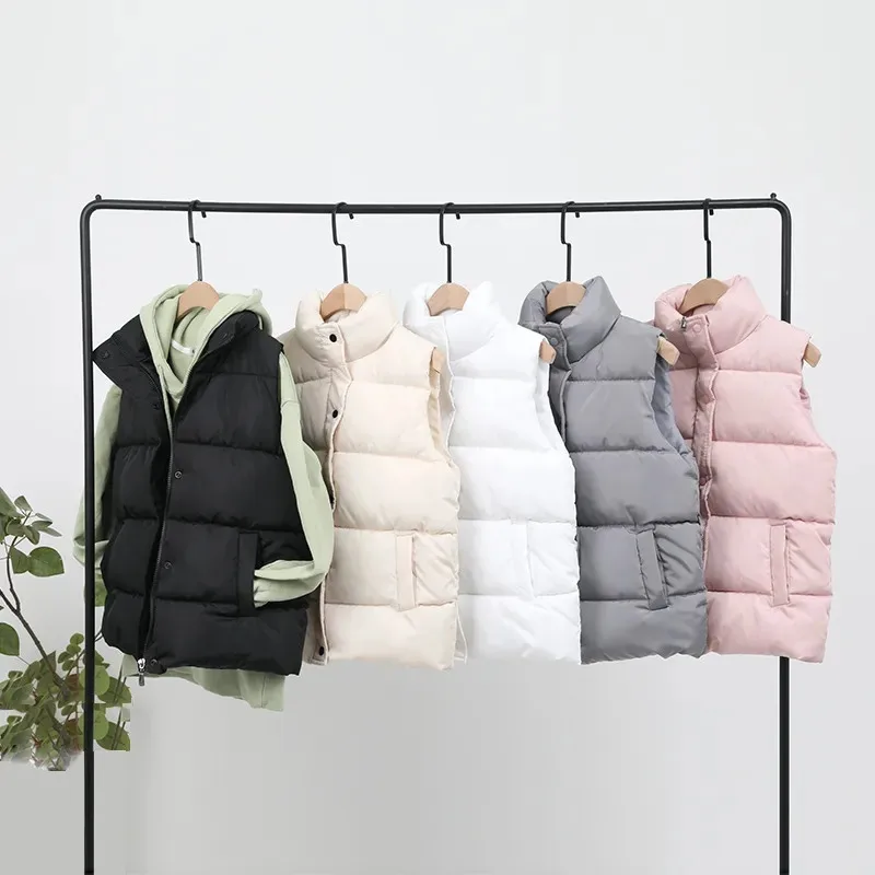 Пуховые хлопковые жилеты женское короткое пальто осенне-зимняя женская куртка