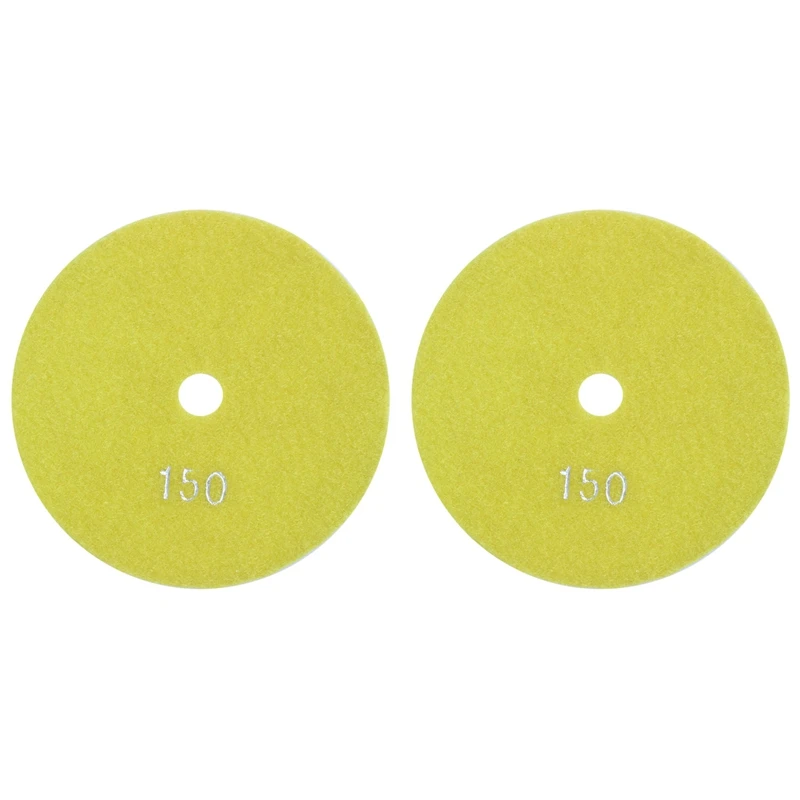 

2X 5 Inch 125mm Wet Diamond Polishing Pads Marble Granite Grits 150