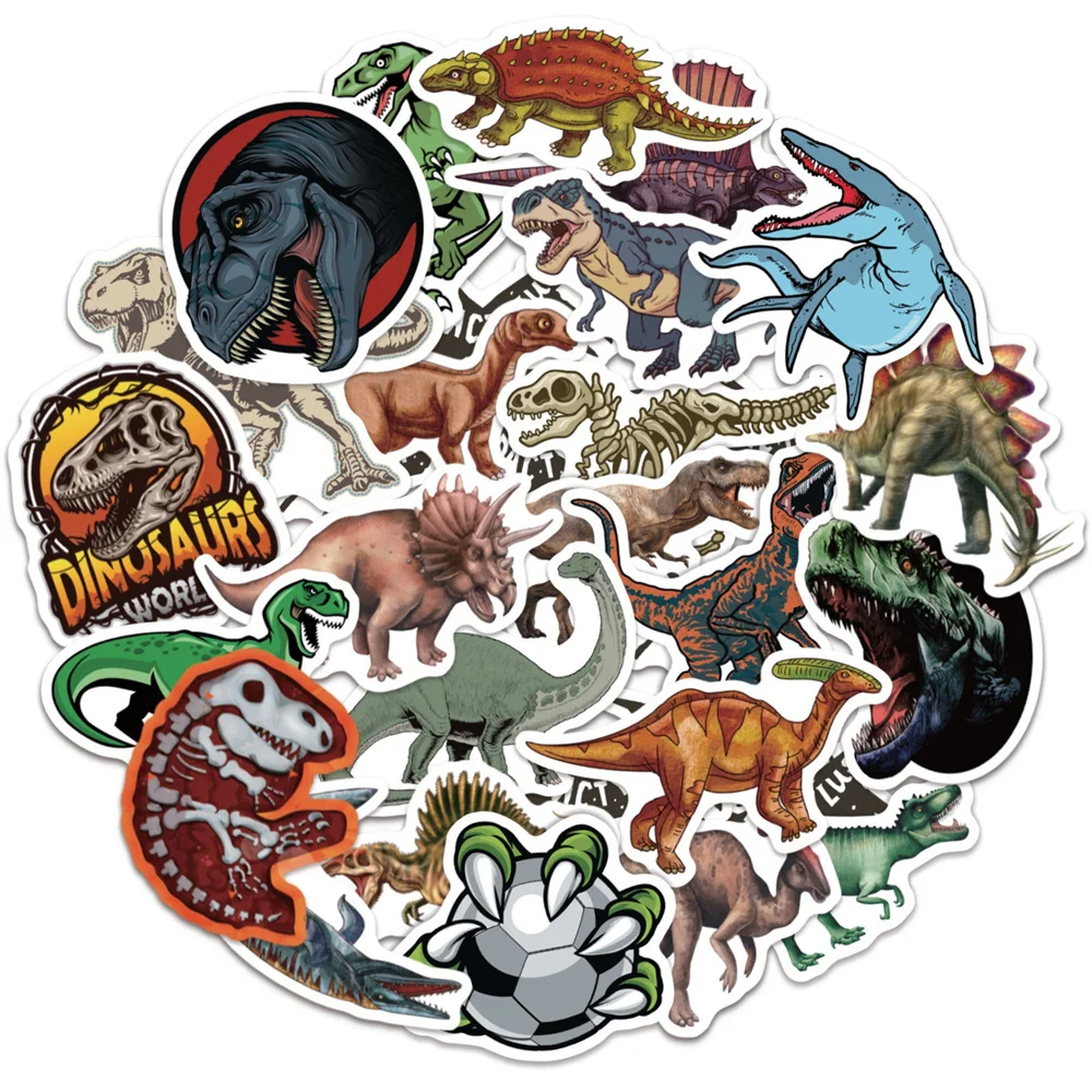 

10/30/50pcs Dinosaur World Cartoon Graffiti Sticker For Children Toy Luggage Laptop Ipad Skateboard Phone Case Sticker Wholesale
