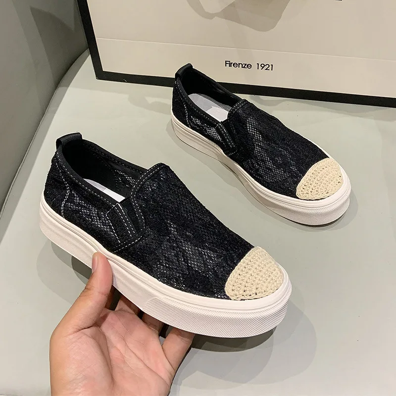 

Туфли женские в рыбацком стиле, дышащие универсальные лоферы, без застежки, плоская подошва, повседневная обувь, лето 2022