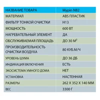 Очиститель воздуха Mypin N82 (сейчас самая низкая цена + доставка из РФ) #1