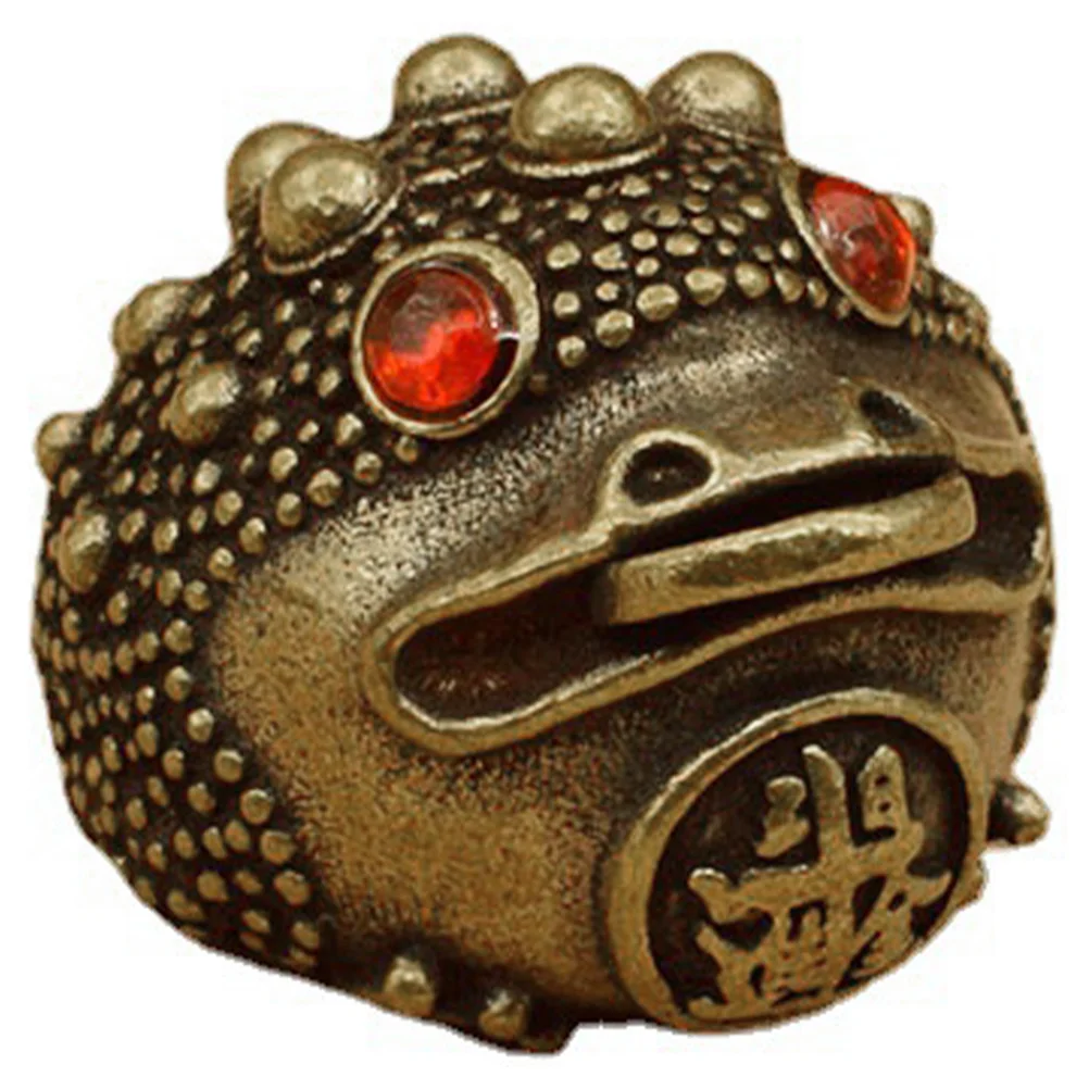 

Golden Toad Keychain Brass Decor Decorative Chinese-style Pendant Ring Creative