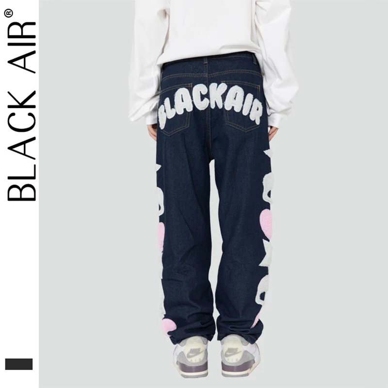 HOUZHOU Y2K Jeans Pants Men Punk Skeleton Skull Denim Trousers Male Distressed Embroidery Hip Hop American Streetwear Freaknik