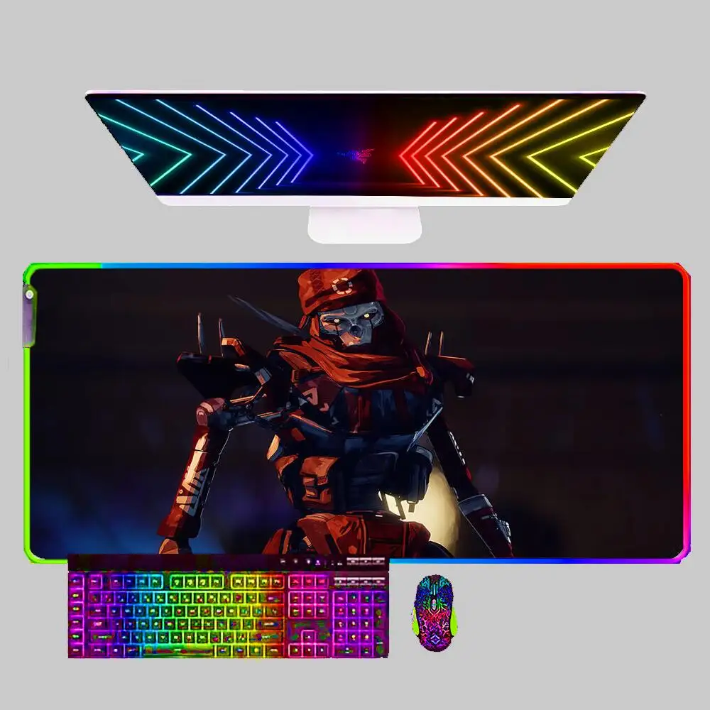 

Apex Legends LED Mouse Pad Gamer PC Computer RGB Mousepad Keyboard Varmilo Gaming Accessories for LOL Carpet Mausepad Desk Mat