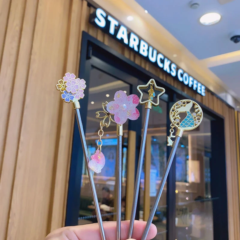 

Starbucksed Sakura металлический коктейльный миксер из нержавеющей стали для бара, вечевечерние, дома