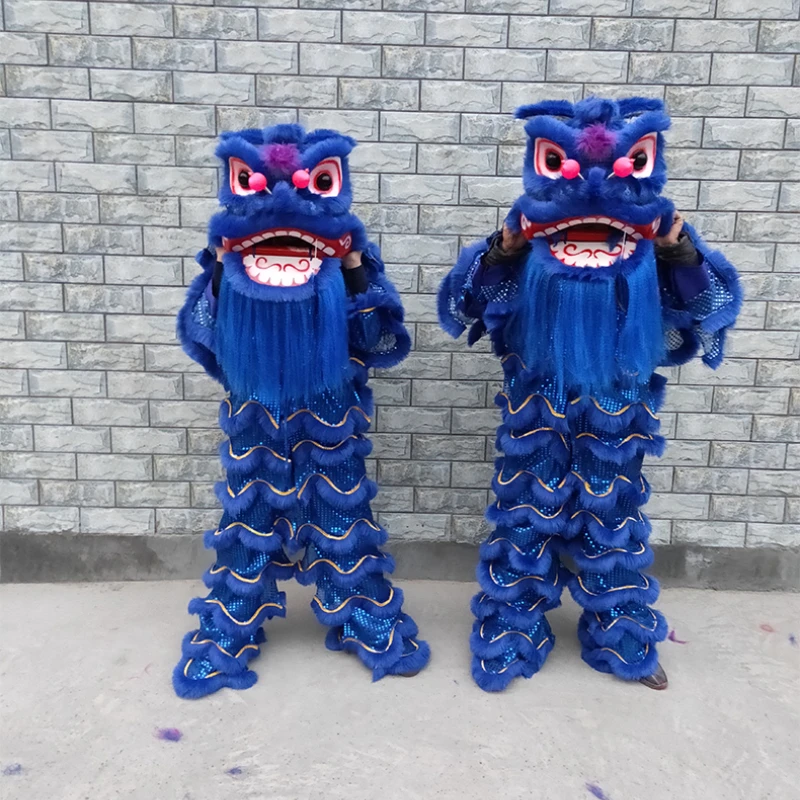 Купи Single Lion Dance Mascot Costume Adult Children Lion Awakening Outfit of Traditional Chinese Folk Performance Props Complete Set за 8,268 рублей в магазине AliExpress