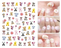 3d color cartoon bear series nail stickers nail decorations disney donald duck mickey mouse nail decals press on nails manicure