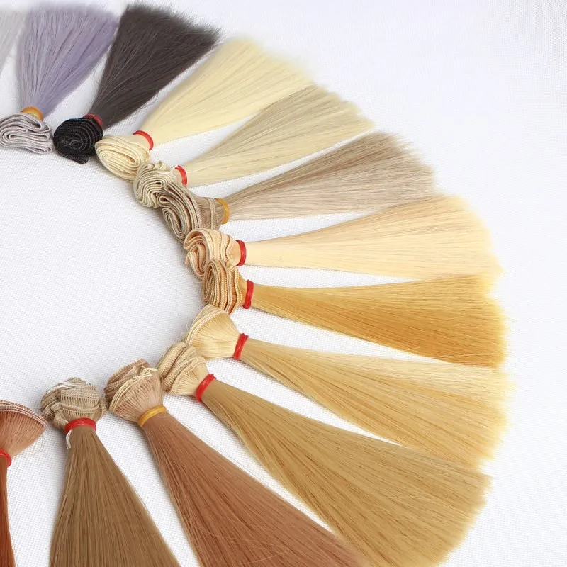 

Adollya BJD Hair For Dolls DIY Doll Accessories Wigs Straight Hair High-Temperature Toys For Girls 15*100cm Tress For Dolls Hair