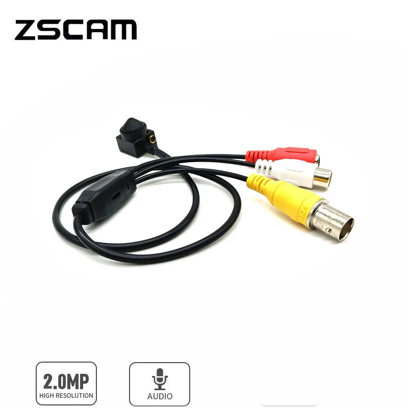 ZSCAM Mini 2MP/1080P CMOS2053 1920*1080 CCTV AHD/TVI/CVICVBS 4 в 1 проводная камера видеонаблюдения красочная