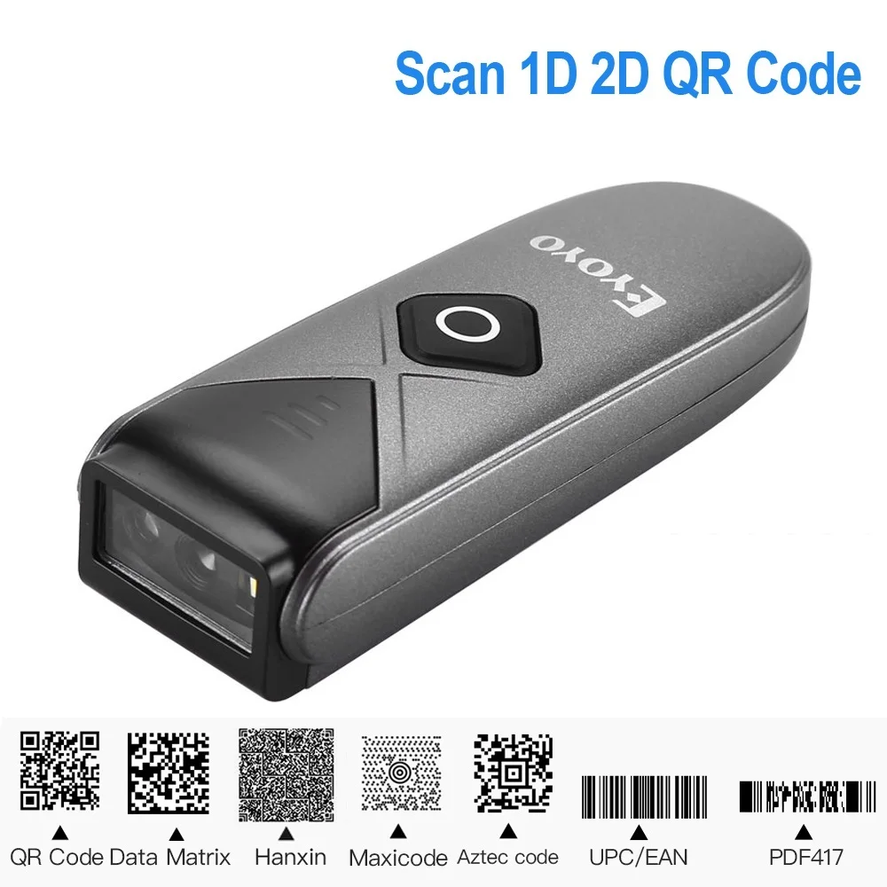 

Компактный сканер штрих-кода USB проводной/Bluetooth/2,4G беспроводной 1D 2D QR PDF417 штрих-код для iPad iPhone Android планшетов ПК