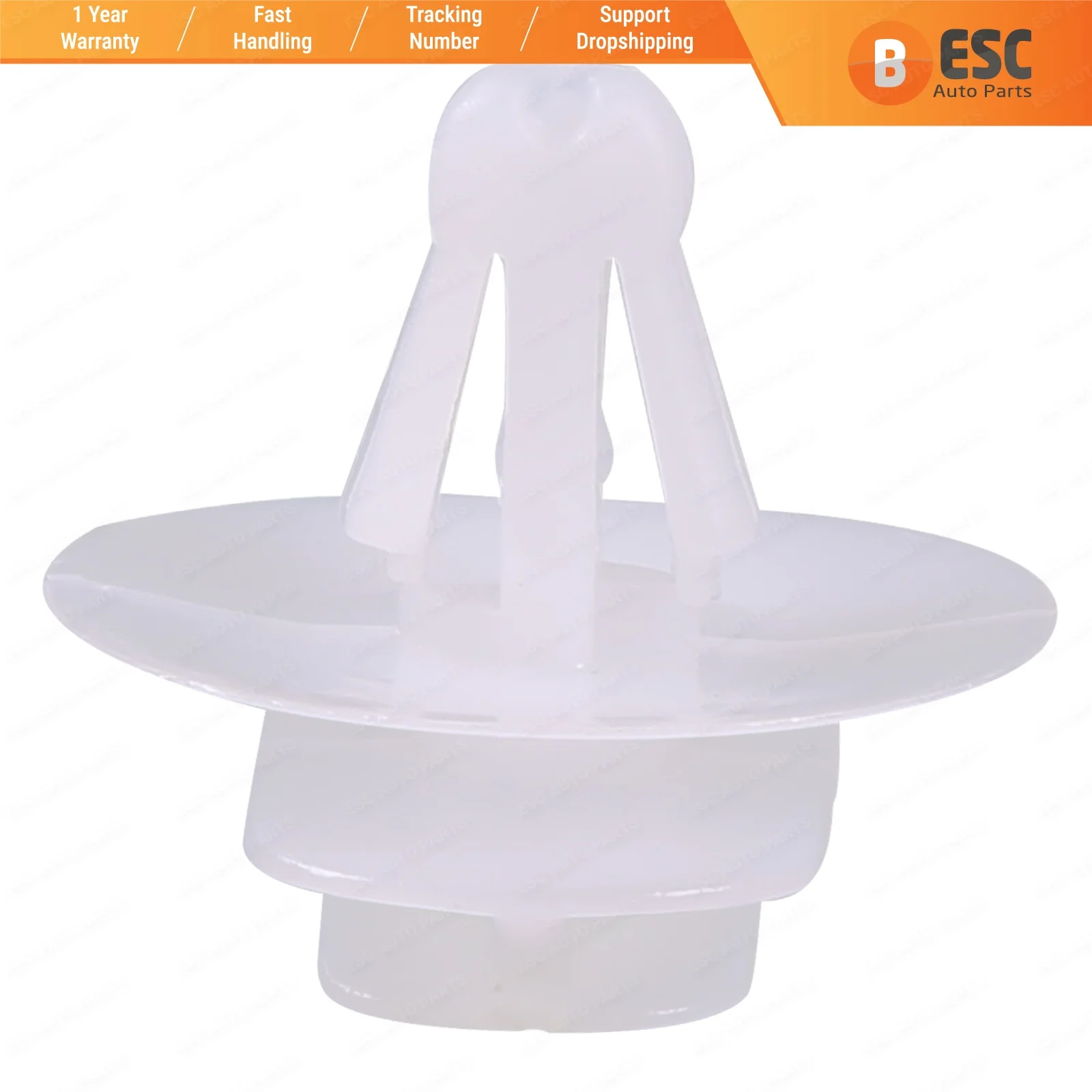 

ESC ECF75 10 Pieces Side Moulding Clip White for Renault : 01470769