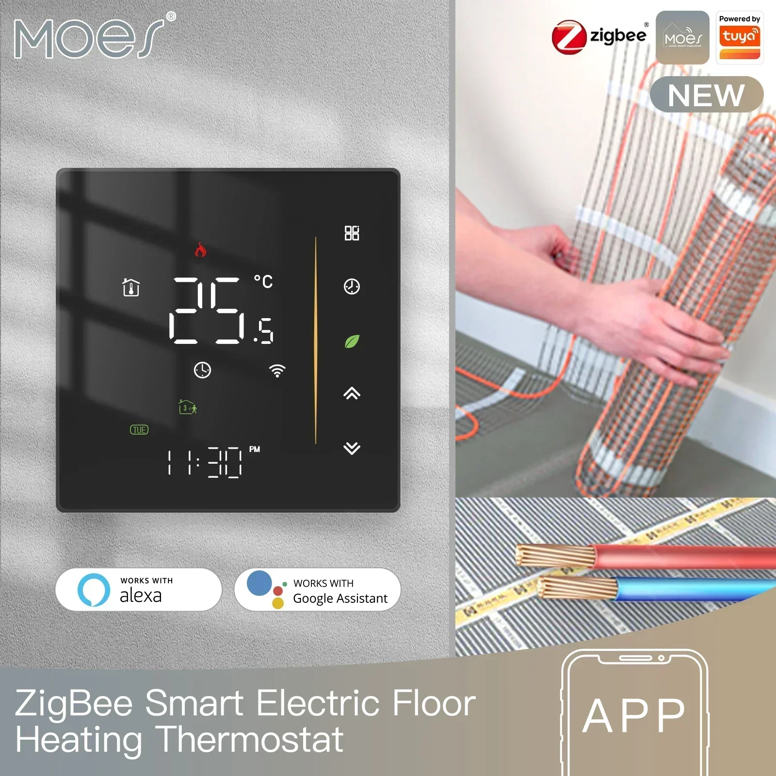 

MOES Zigbee Термостат для отопления