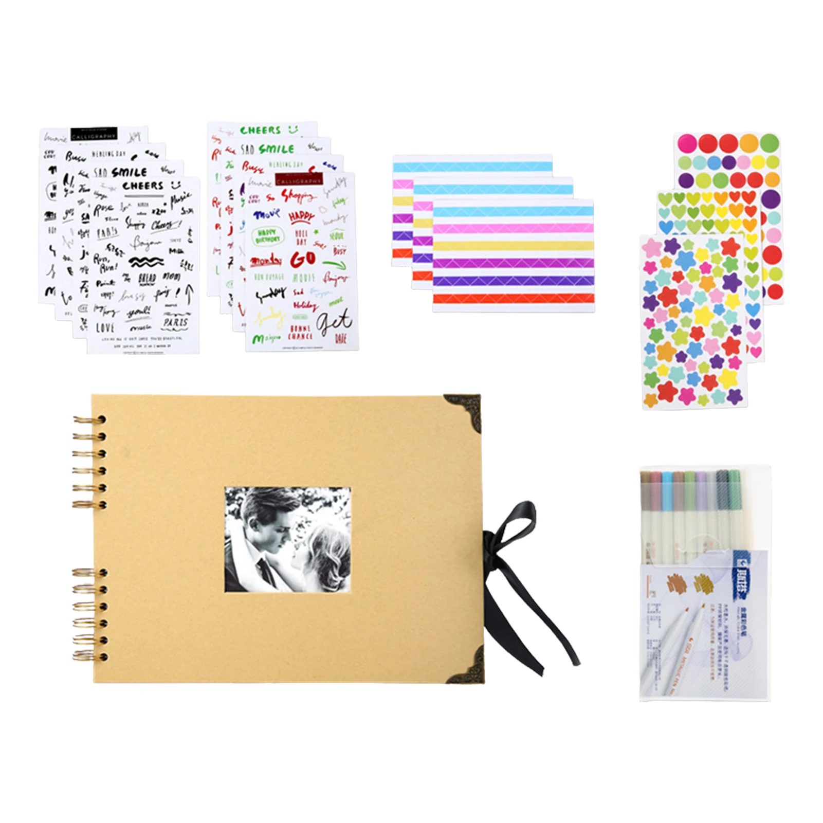 

Scrapbook Photo Albums 8.5 X 11 Handmade Scrapbook DIY Scrapbook Set Scrapbooking Supplies For Anniversary Family Graduation