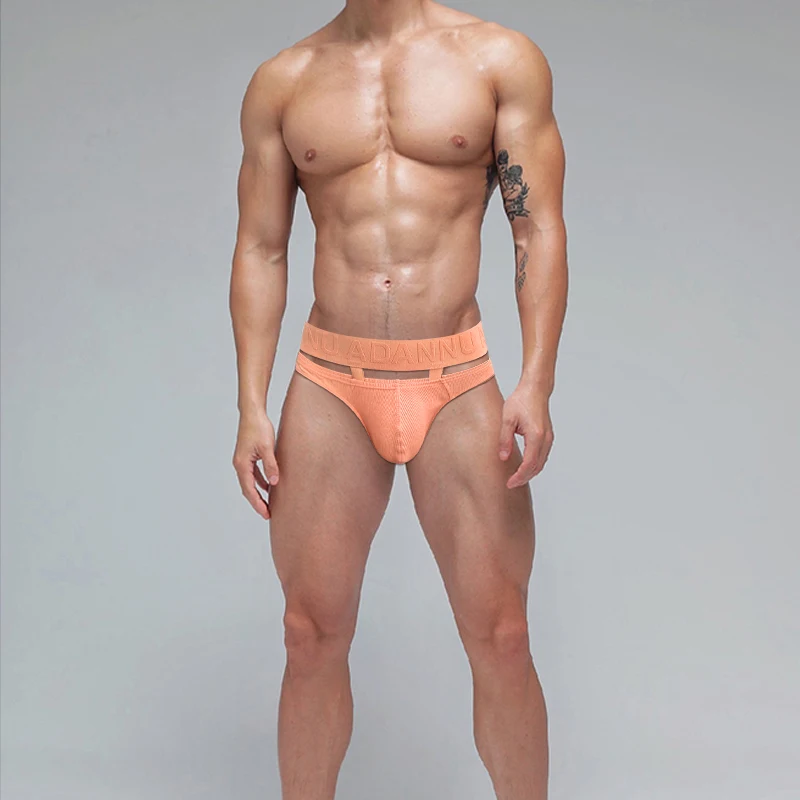 Фото Трусы джоки Jock на бретелях, сексуальные хлопковые стринги, нижнее белье с низкой посадкой, черные и белые танга, Мужская сексуальная одежда, мужские новые Танга для геев №2